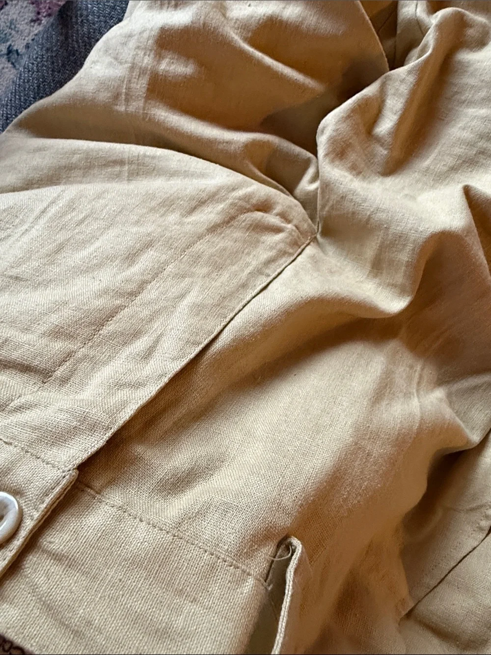 Pierre Garcia Classic Straight-Leg Khaki Pants linen/cotton